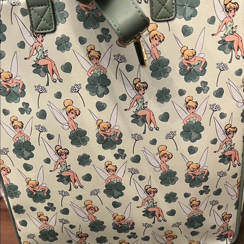 Loungefly Disney Tinker Bell Tote Bag - Mint Green - Picture 2 of 8
